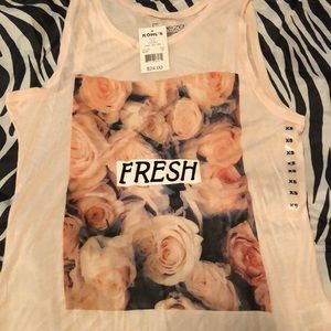 Sleeveless shirt floral